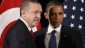 Turkish Prime Minister Recep Tayyip Erdogan (left) with US President Barack Obama during a bilateral meeting last March (photo credit: AP/Pablo Martinez Monsivais)