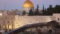 A general view of the wooden footbridge leading up from the Western Wall to the Temple Mount, which temporarily replaces the Mughrabi bridge (Photo credit: Nati Shohat/Flash90)