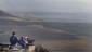 UN peacekeepers monitor the Syrian side of the border from an Israeli army post at Mount Bental near Kibbutz Merom Golan in the Golan Heights in July 2012. (Photo credit: Tsafrir Abayov/Flash90)