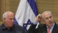 Uri Ariel (left) with Benjamin Netanyahu in the Knesset in 2012 (photo credit: Miriam Alster/Flash90)