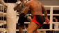 Atilla Petrovszki (left) sporting his anti-Semitic tattoos in a mixed martial arts fight. (photo credit: image capture from YouTube)