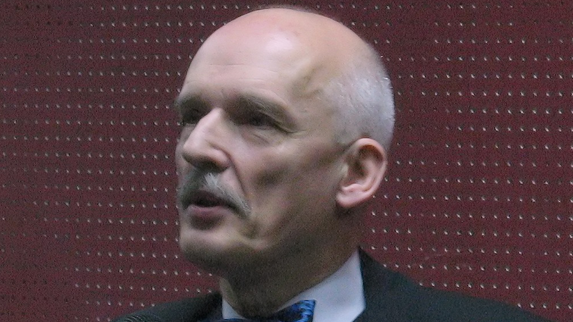 Janusz Korwin-Mikke (Crédit photo: Moylek/Wikipedia) Janusz Korwin-Mikke (Crédit photo: Moylek/Wikipedia)