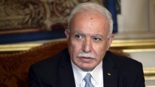 Palestinian Authority Foreign Minister Riyad al-Maliki. (AFP/Miguel Medina)