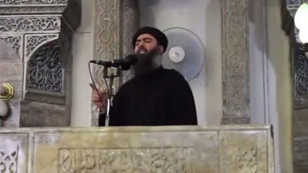 Le leader de l'Etat islamique Abou Bakr Al-Baghdadi  (Capture d'écran YouTube)