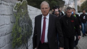 David Shimron in Tel Aviv on February 17, 2015. (Ben Kelmer/Flash90) 