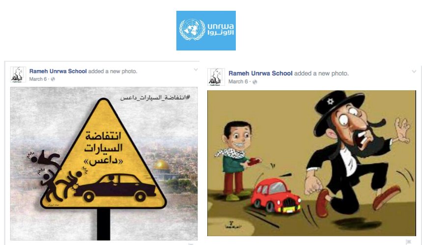 Antisemitic posts from an UNRWA school