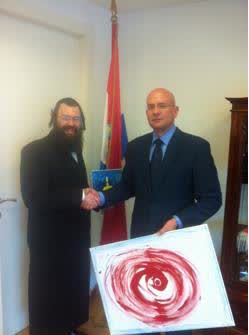 Ambassador-Pjer-Šimunović-and-Artist-Joseph-ShermanCROPPED