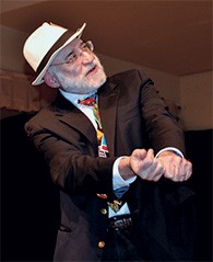 Jay Greenspan practices his number.