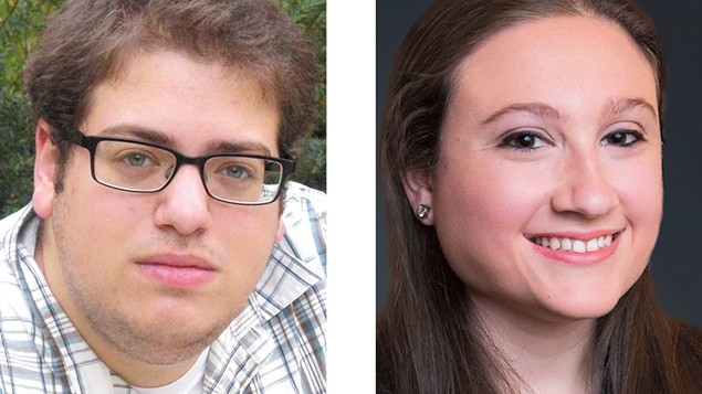 Eric Leiderman of Englewood and Meredith Brooks of Kearny. Both are active in Masorti on Campus.